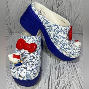 Crocs Hello Kitty Siren Clog 50th Anniversary Women’s 13 Mens 11 Blue Glitter